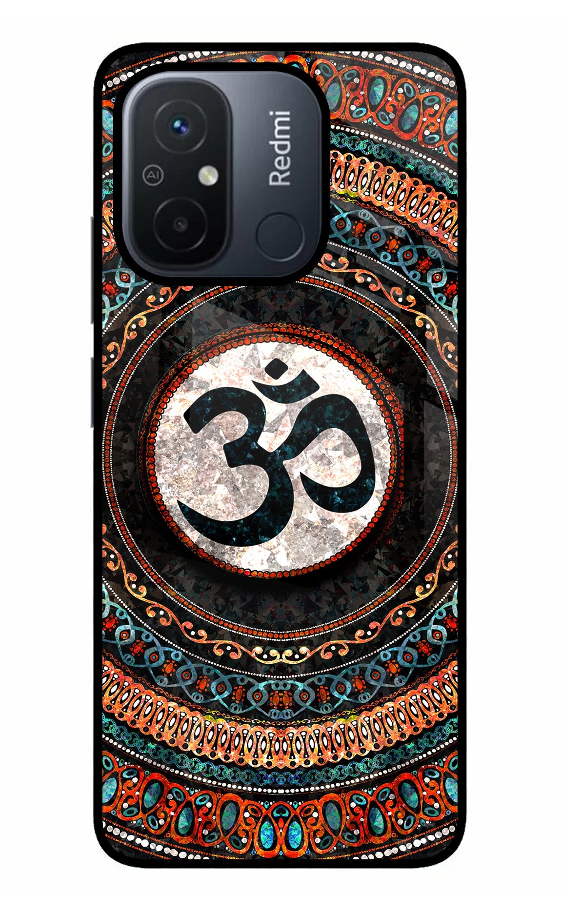 Om Culture Redmi 12C Glass Case