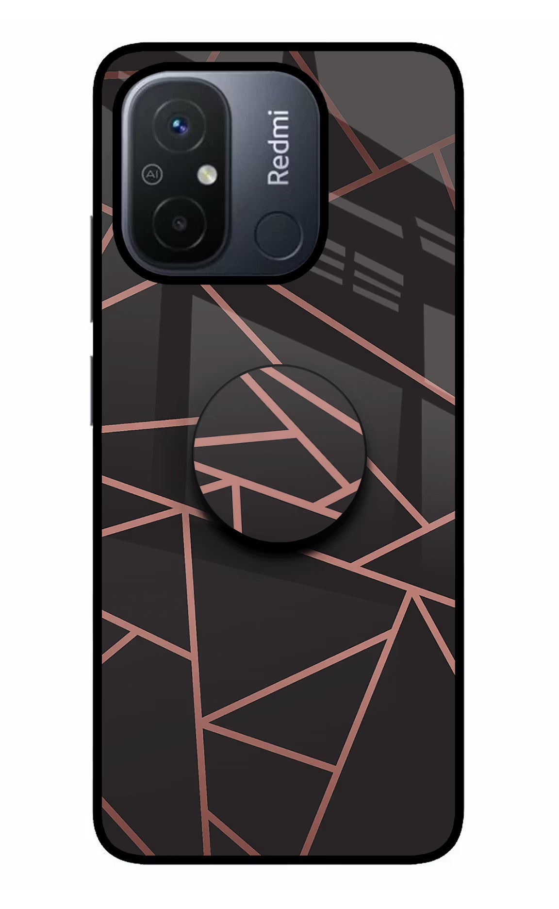 Geometric Pattern Redmi 12C Glass Case