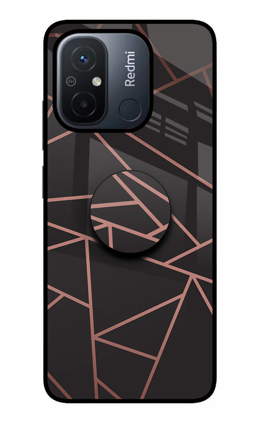 Geometric Pattern Redmi 12C Glass Case
