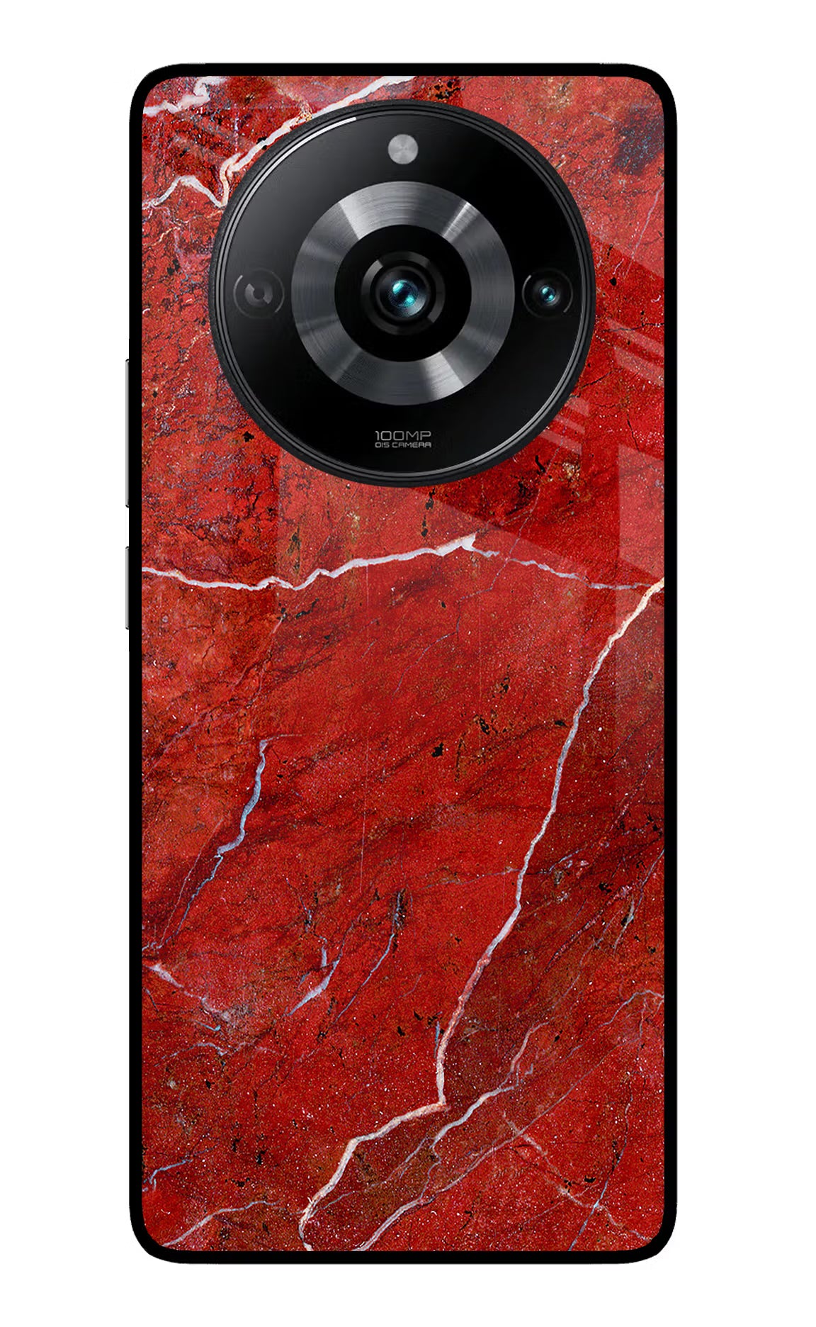 Red Marble Design Realme 11 Pro/Pro+ 5G Glass Case Back Cover by Casekaro