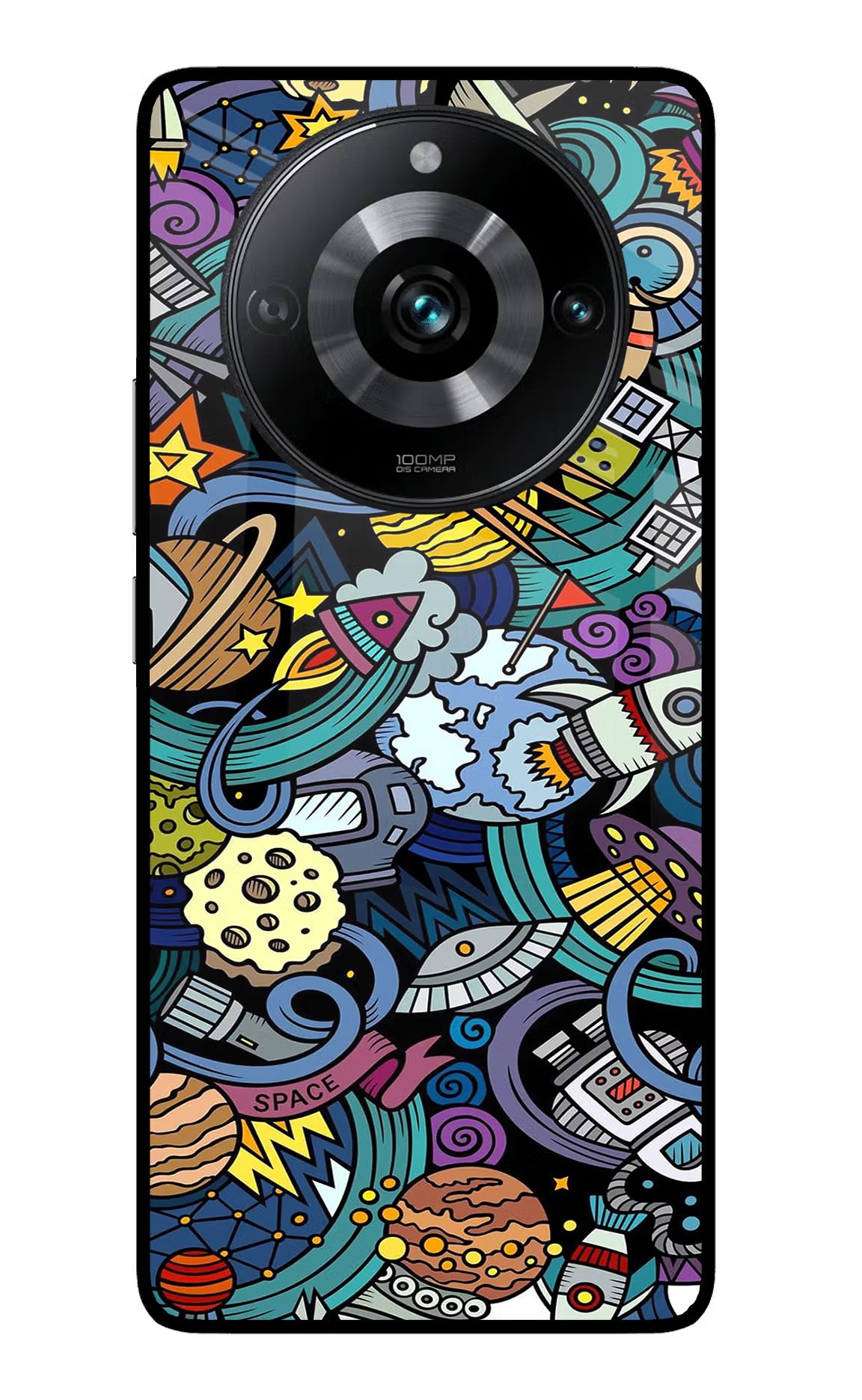 Space Abstract Realme 11 Pro/Pro+ 5G Glass Case Back Cover by Casekaro