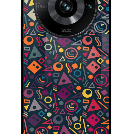 Geometric Abstract Realme 11 Pro/Pro+ 5G Glass Case Back Cover by Casekaro