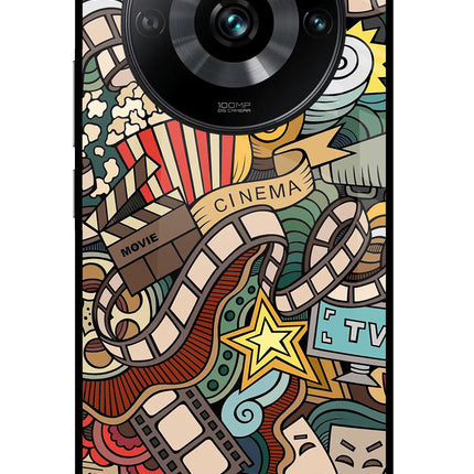 Cinema Abstract Realme 11 Pro/Pro+ 5G Glass Case Back Cover by Casekaro