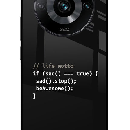 Life Motto Code Realme 11 Pro/Pro+ 5G Glass Case Back Cover by Casekaro