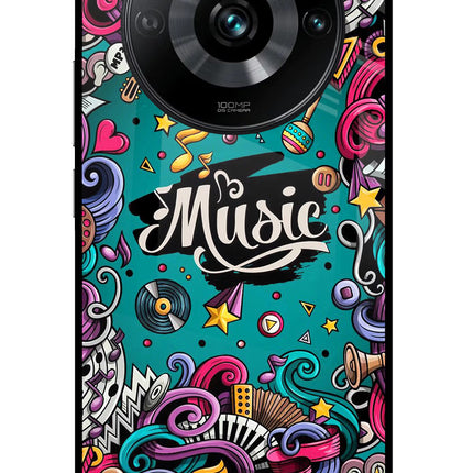 Music Graffiti Realme 11 Pro/Pro+ 5G Glass Case Back Cover by Casekaro