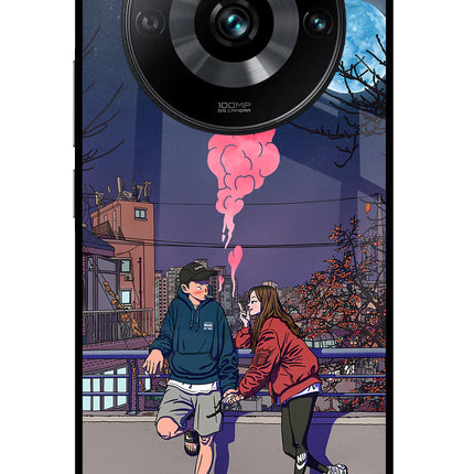 Chilling Couple Realme 11 Pro/Pro+ 5G Glass Case Back Cover by Casekaro