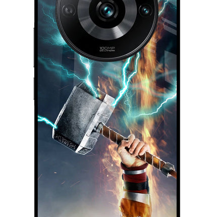 Thor Hammer Mjolnir Realme 11 Pro/Pro+ 5G Glass Case Back Cover by Casekaro