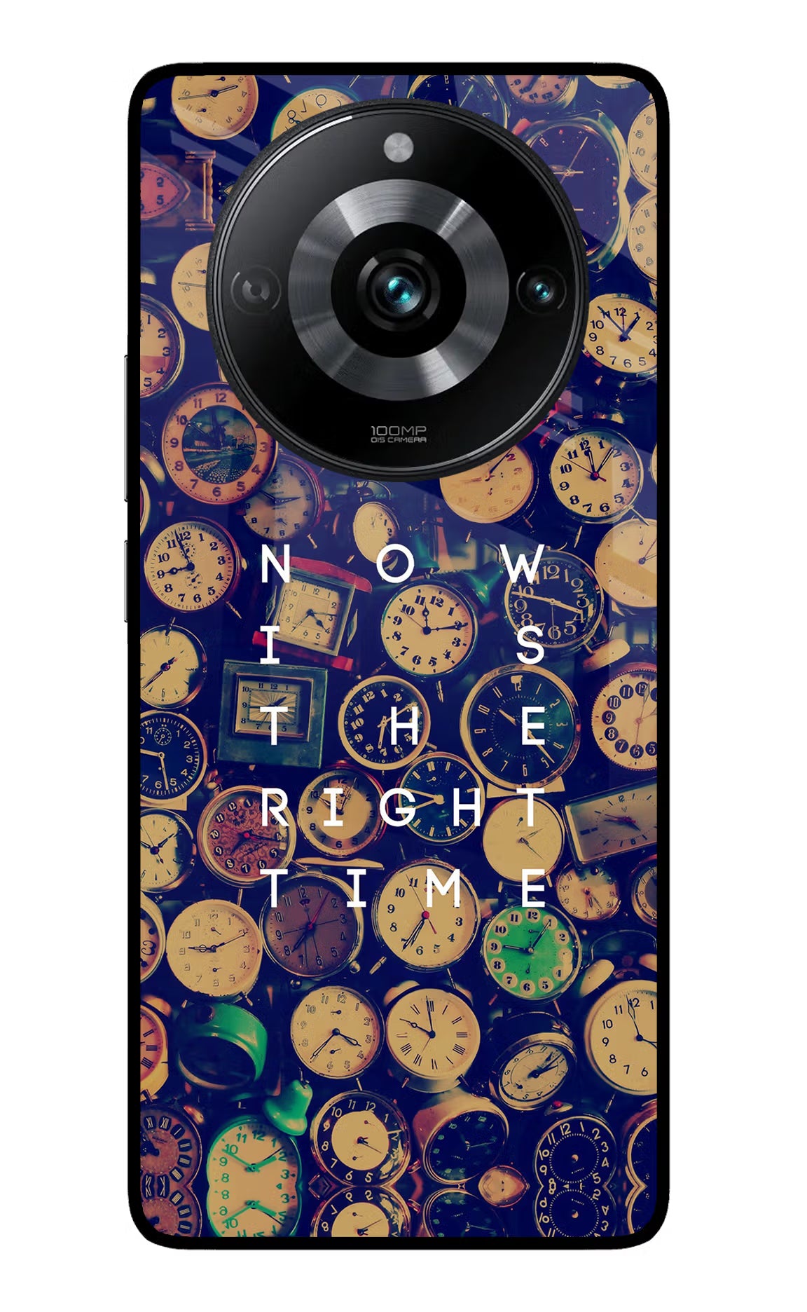 Now is the Right Time Quote Realme 11 Pro/Pro+ 5G Glass Case Back Cover by Casekaro