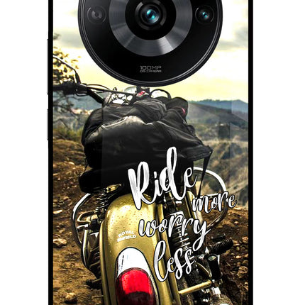 Ride More Worry Less Realme 11 Pro/Pro+ 5G Glass Case Back Cover by Casekaro