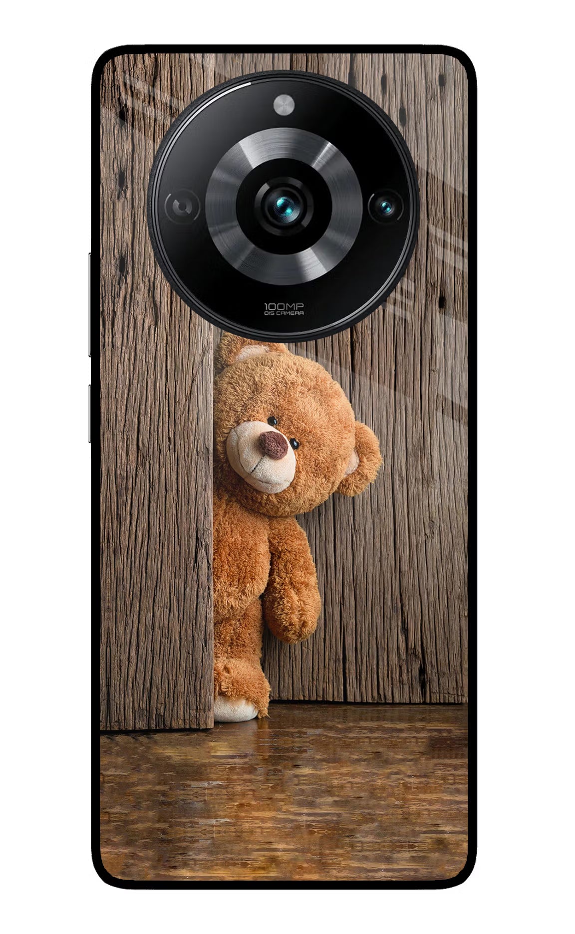 Teddy Wooden Realme 11 Pro/Pro+ 5G Glass Case Back Cover by Casekaro