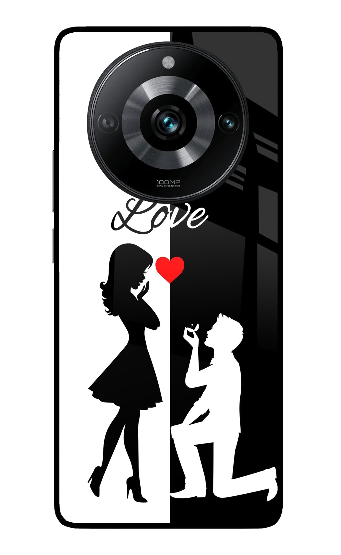 Love Propose Black And White Realme 11 Pro/Pro+ 5G Back Cover