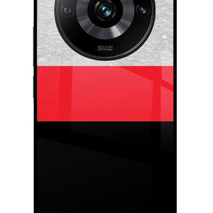 Tri Color Pattern Realme 11 Pro/Pro+ 5G Glass Case Back Cover by Casekaro