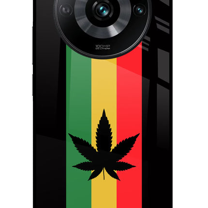 Weed Flag Realme 11 Pro/Pro+ 5G Glass Case Back Cover by Casekaro