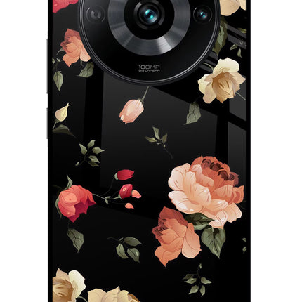 Flowers Realme 11 Pro/Pro+ 5G Glass Case Back Cover by Casekaro