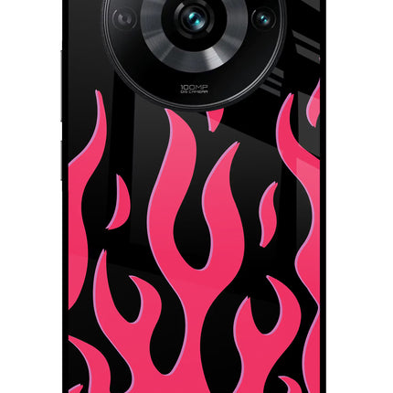 Fire Flames Realme 11 Pro/Pro+ 5G Glass Case Back Cover by Casekaro