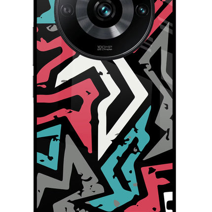 Geometric Graffiti Realme 11 Pro/Pro+ 5G Glass Case Back Cover by Casekaro