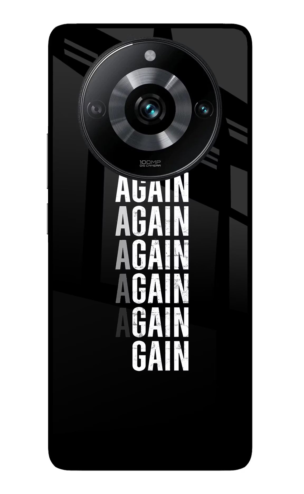 Again Again Gain Realme 11 Pro/Pro+ 5G Glass Case Back Cover by Casekaro
