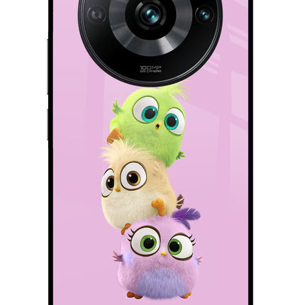 Cute Little Birds Realme 11 Pro/Pro+ 5G Glass Case Back Cover by Casekaro
