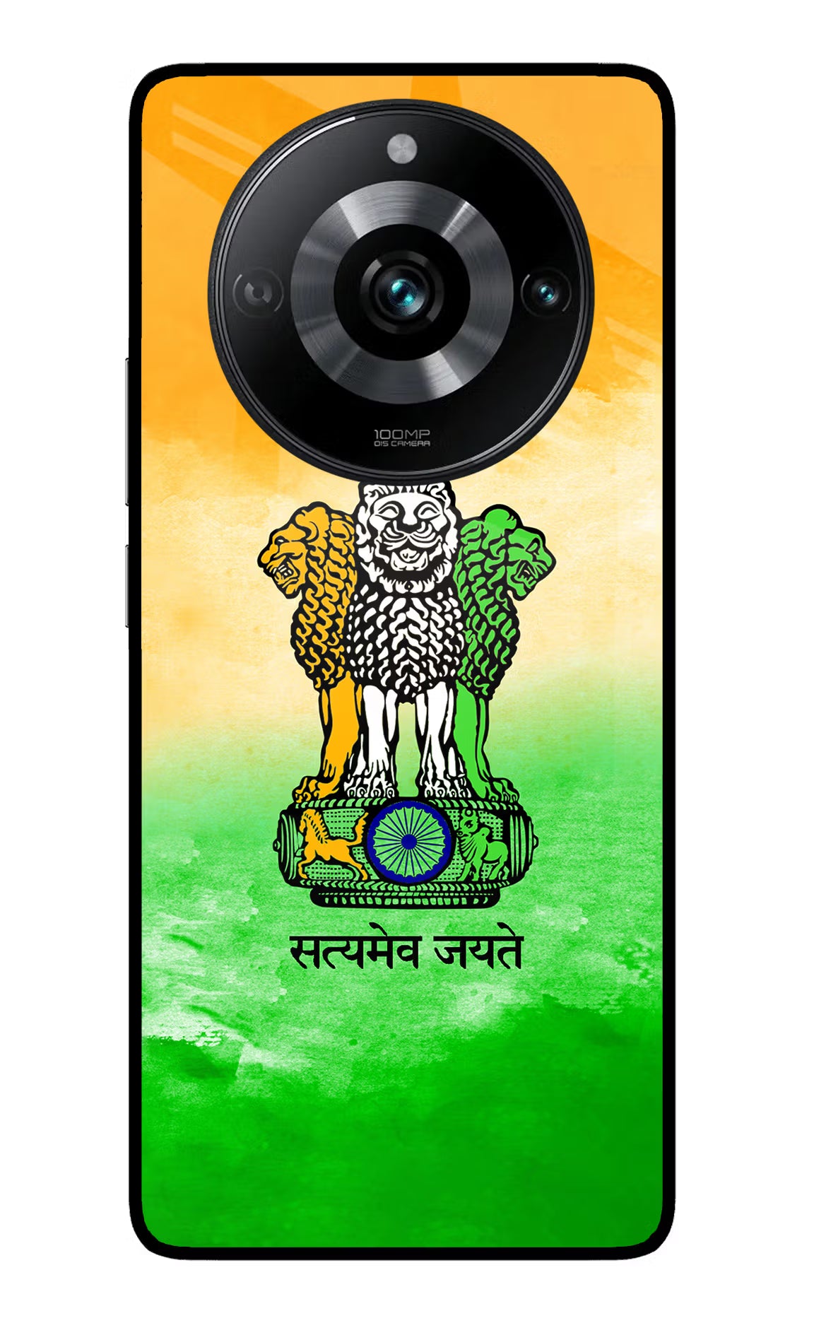Satyamev Jayate Flag Realme 11 Pro/Pro+ 5G Glass Case Back Cover by Casekaro