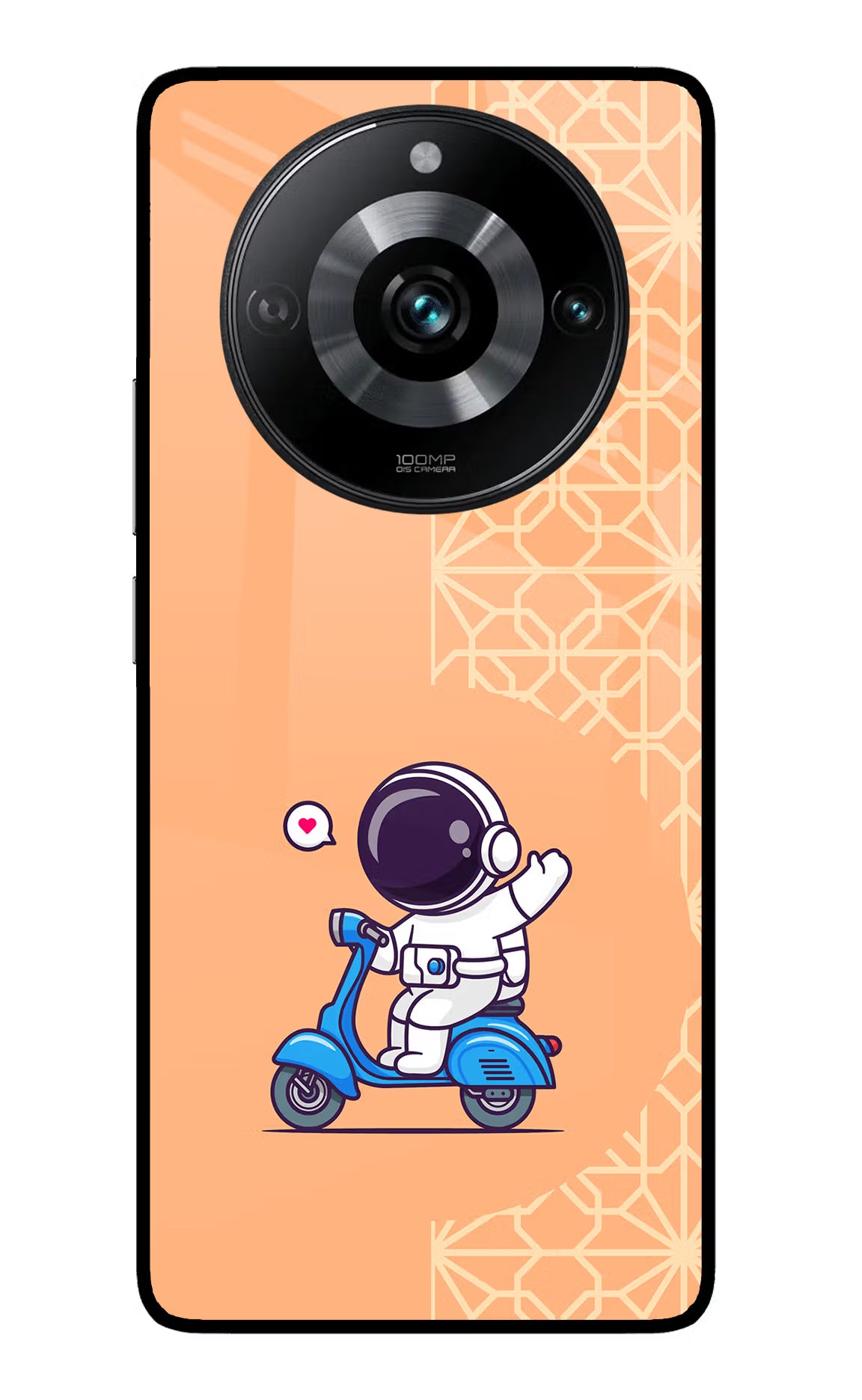 Cute Astronaut Riding Realme 11 Pro/Pro+ 5G Glass Case Back Cover by Casekaro