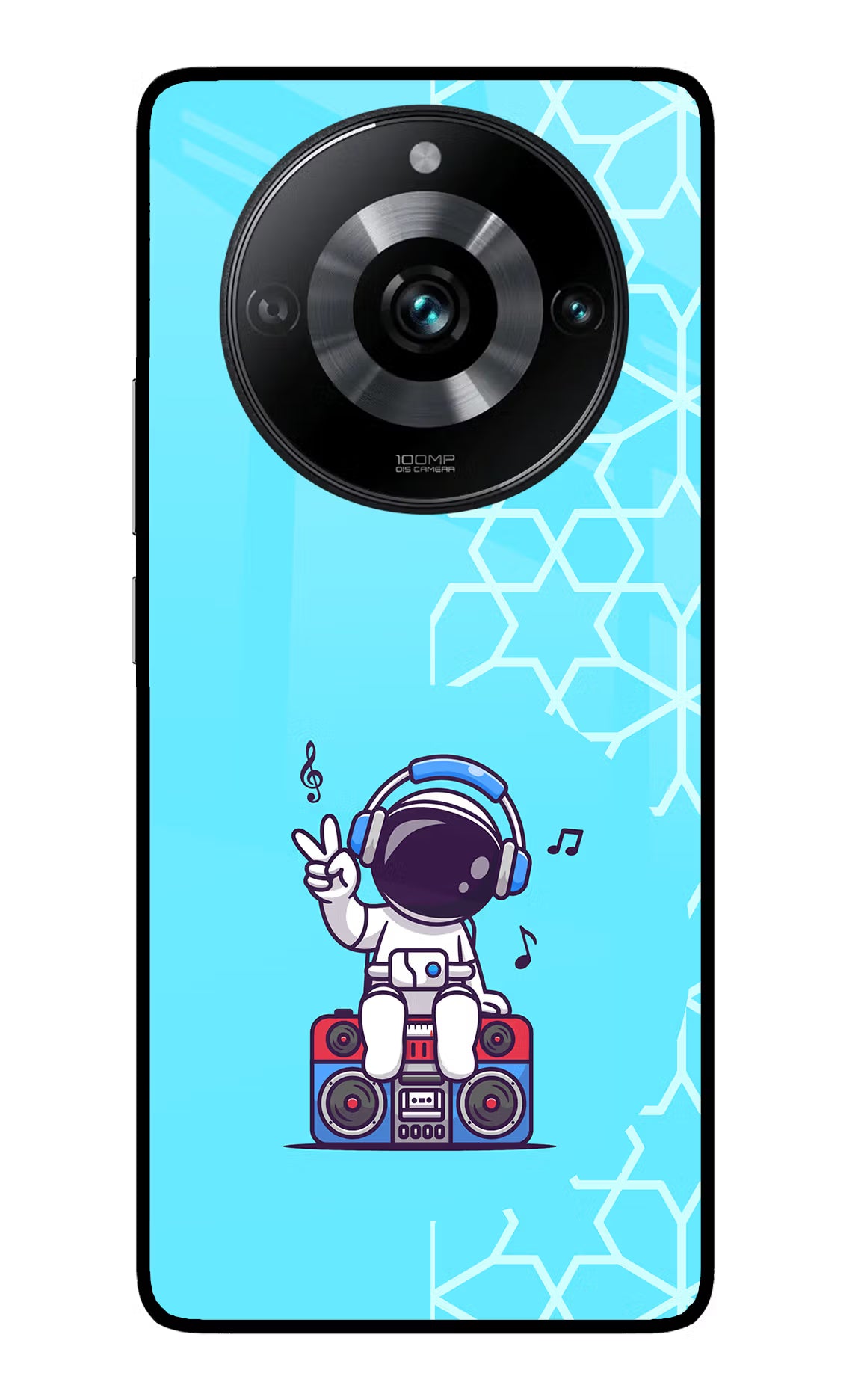Cute Astronaut Chilling Realme 11 Pro/Pro+ 5G Glass Case Back Cover by Casekaro