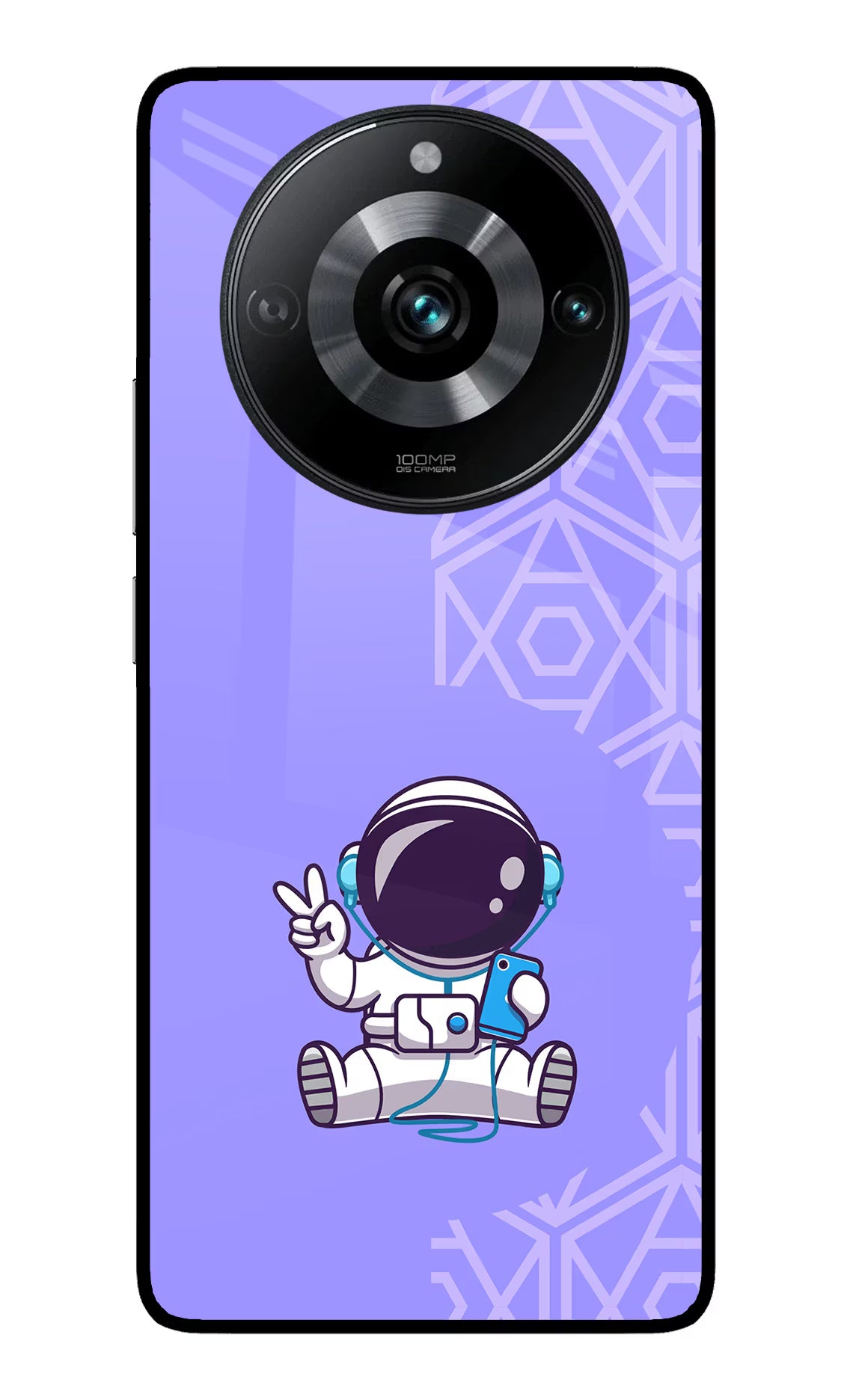 Cute Astronaut Chilling Realme 11 Pro/Pro+ 5G Glass Case Back Cover by Casekaro