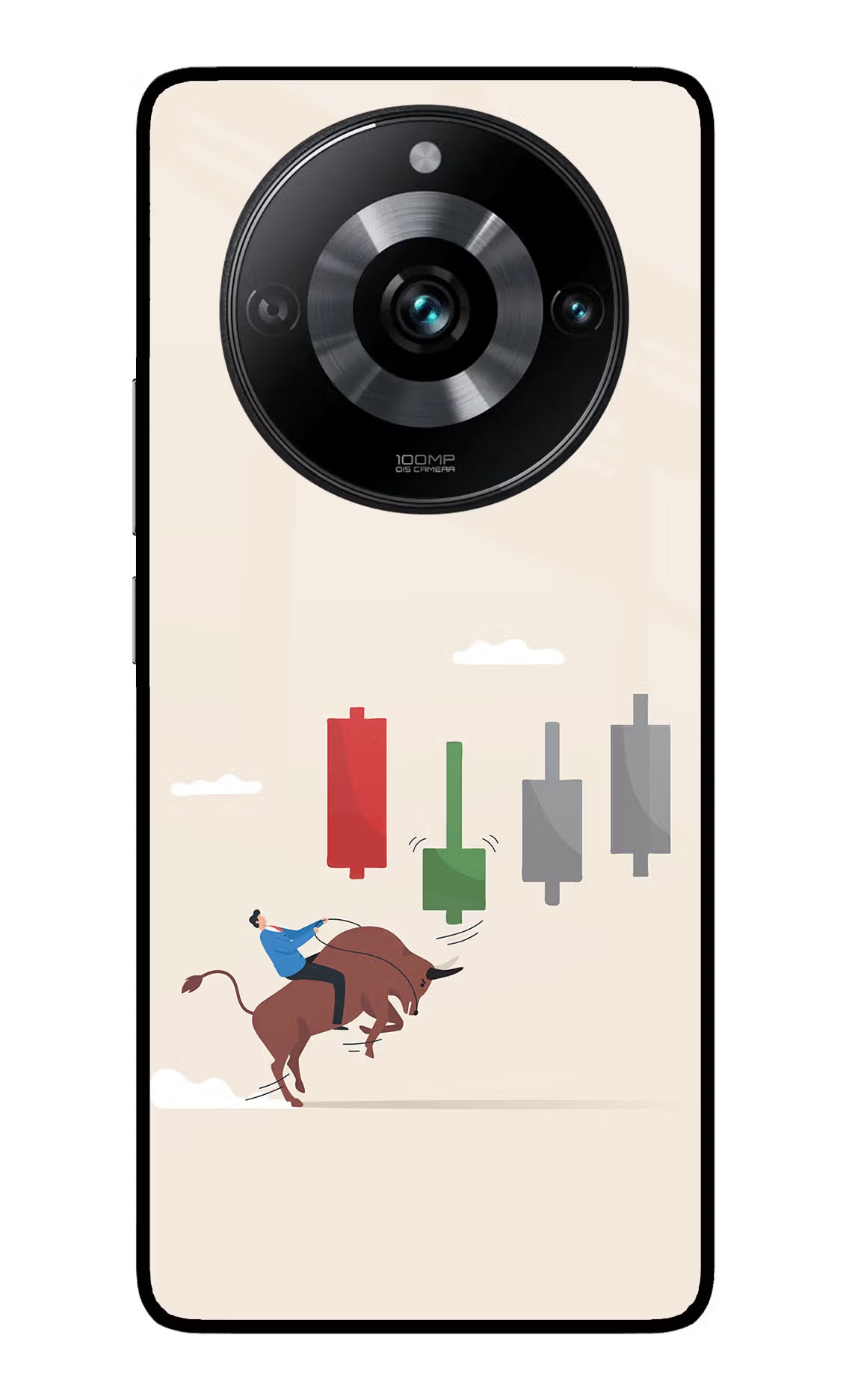 Bull Trading Momentum Realme 11 Pro/Pro+ 5G Glass Case Back Cover by Casekaro