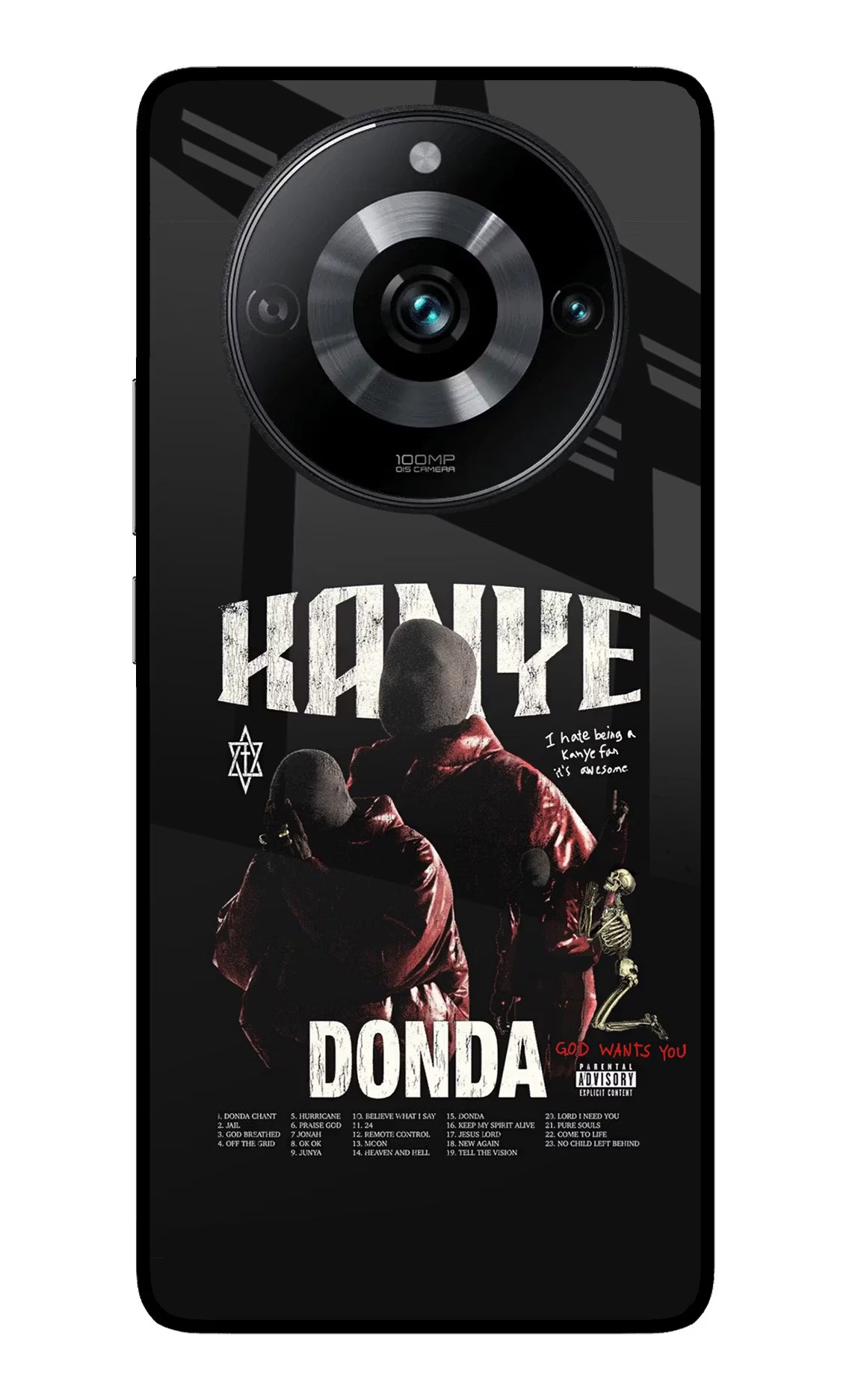 Donda Kanye West Realme 11 Pro/Pro+ 5G Glass Case Back Cover by Casekaro