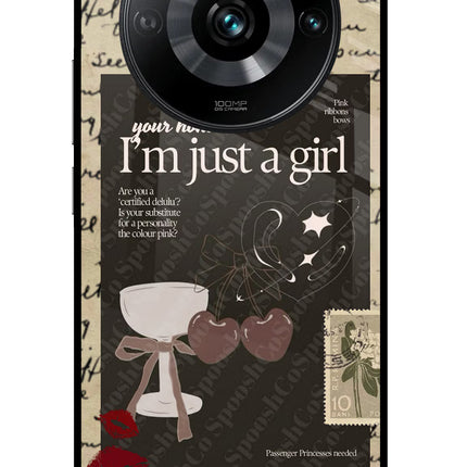 I am just a girl Realme 11 Pro/Pro+ 5G Glass Case