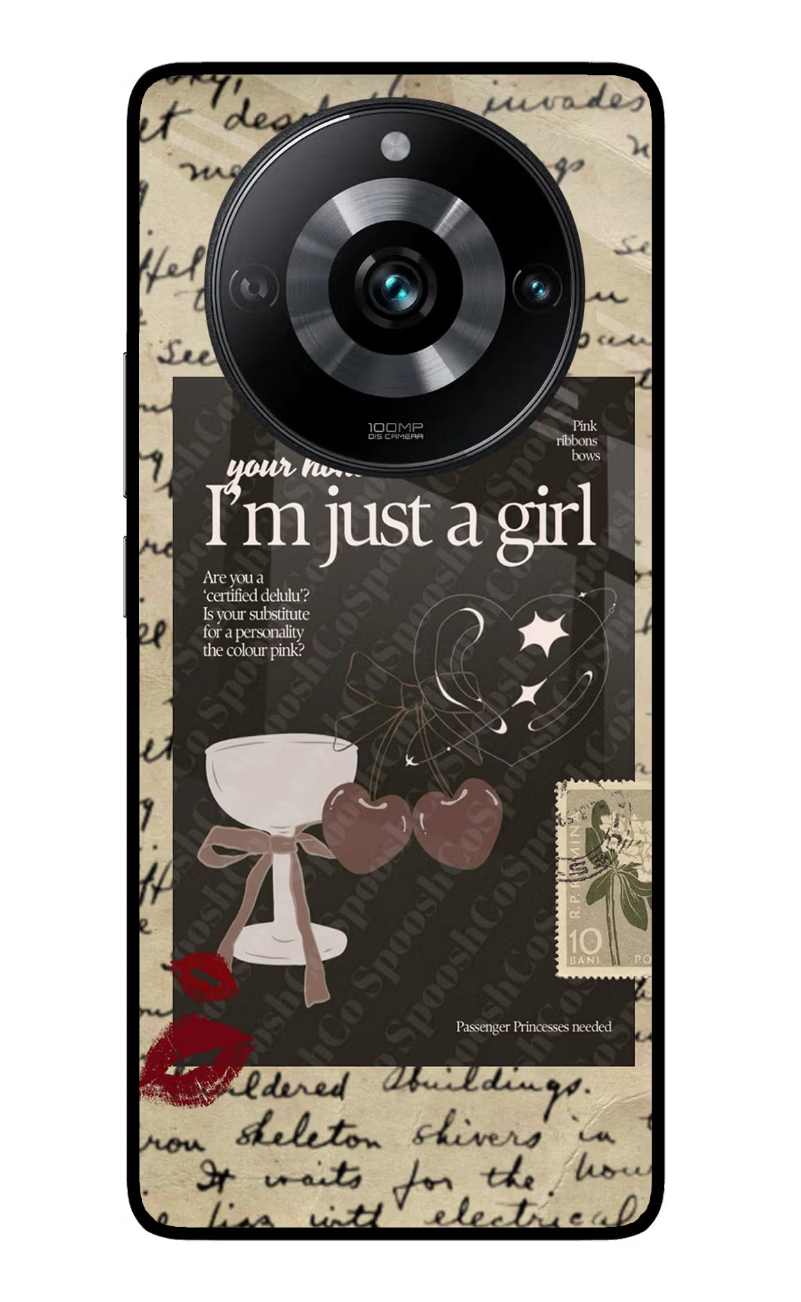 I am just a girl Realme 11 Pro/Pro+ 5G Glass Case Back Cover by Casekaro