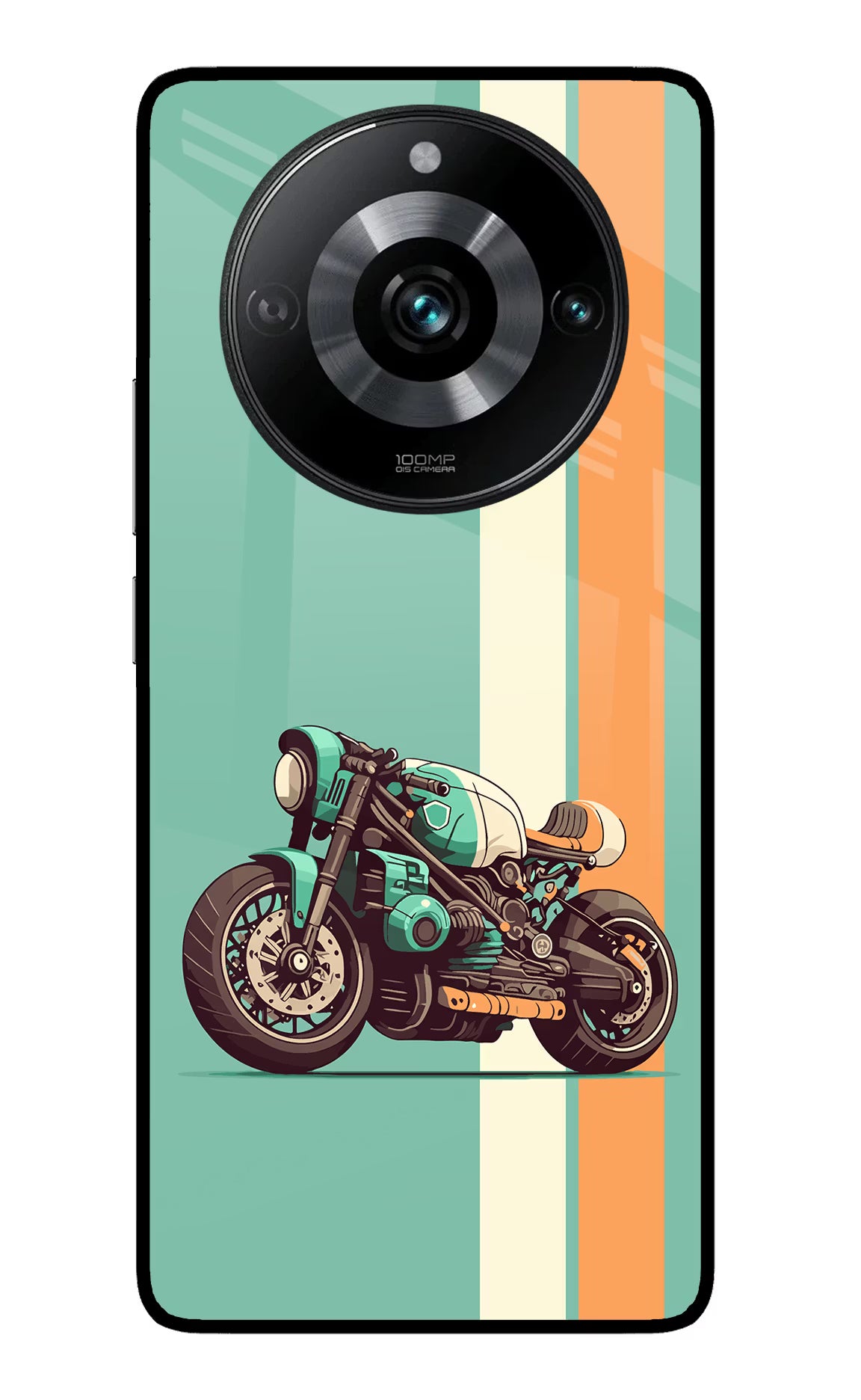 Striped Moto Drift Realme 11 Pro/Pro+ 5G Glass Case Back Cover by Casekaro
