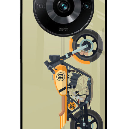 Vertical Speedster Realme 11 Pro/Pro+ 5G Glass Case Back Cover by Casekaro