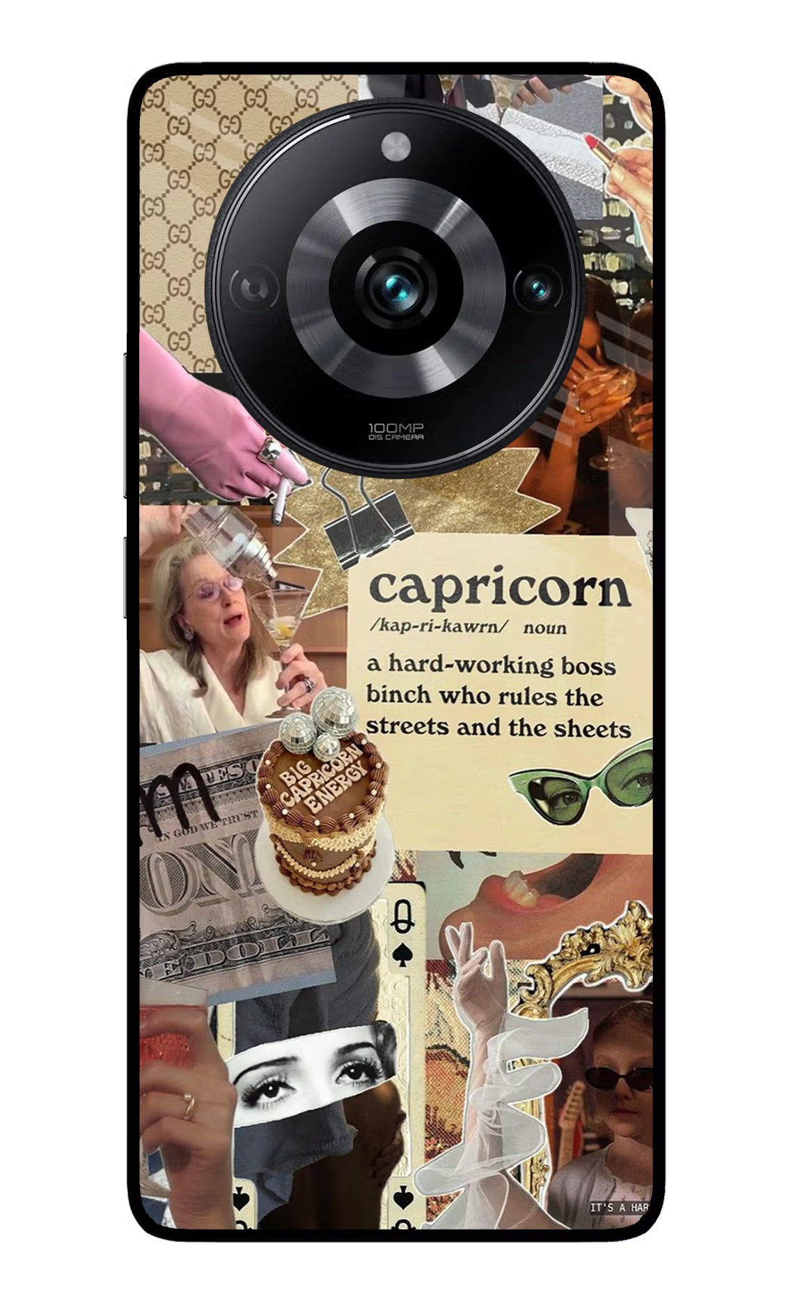 Capricorn Zodiac Realme 11 Pro/Pro+ 5G Glass Case Back Cover by Casekaro