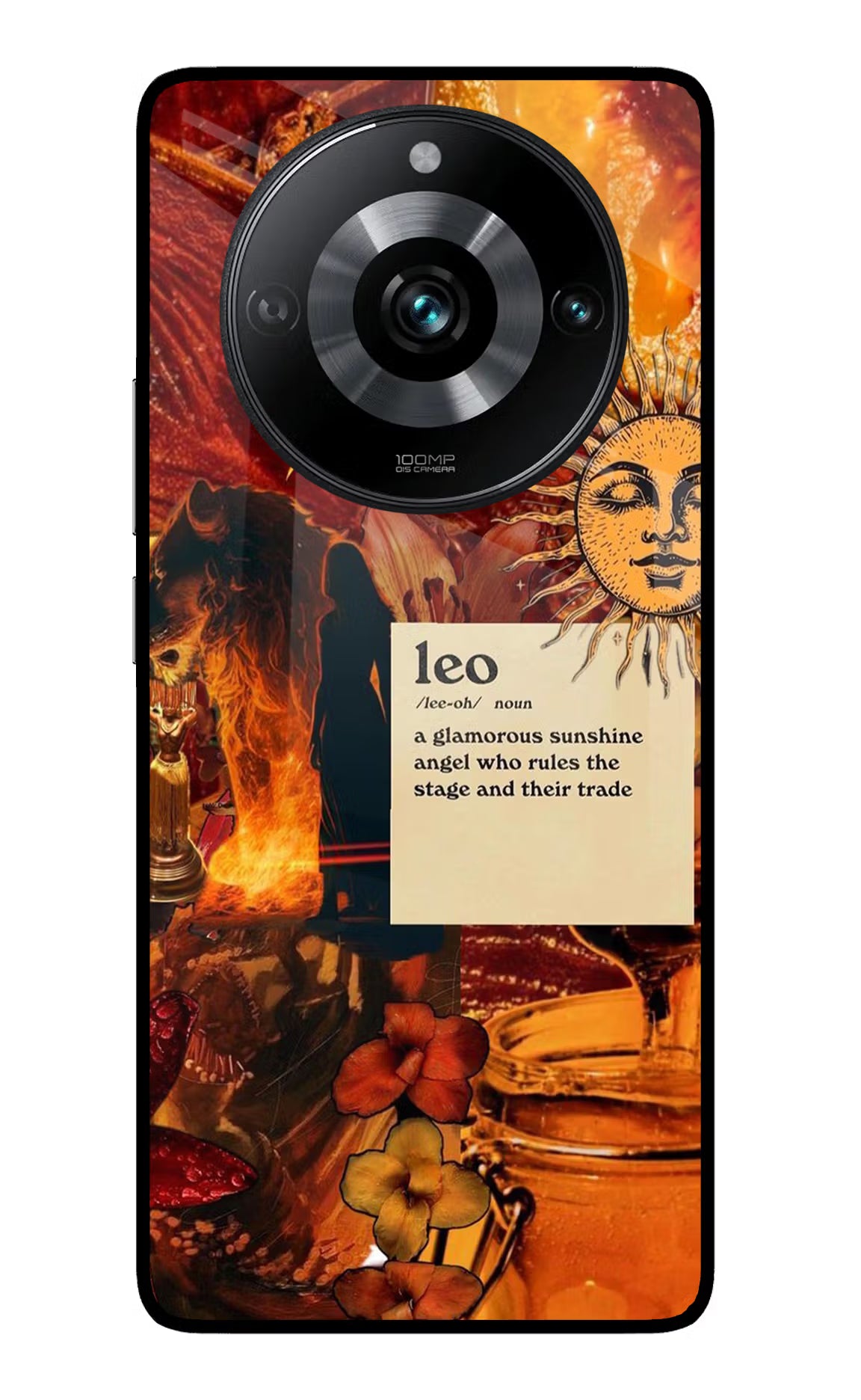 Leo Zodiac Realme 11 Pro/Pro+ 5G Glass Case Back Cover by Casekaro