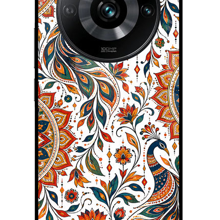 White Mayura Realme 11 Pro/Pro+ 5G Glass Case