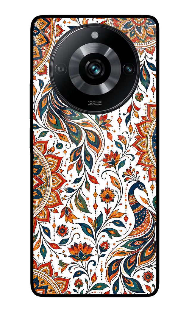 White Mayura Realme 11 Pro/Pro+ 5G Glass Case