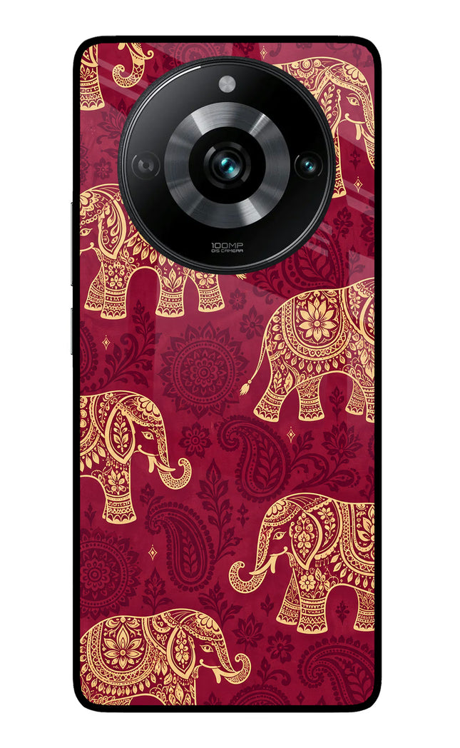 Maroon Elephant Realme 11 Pro/Pro+ 5G Glass Case