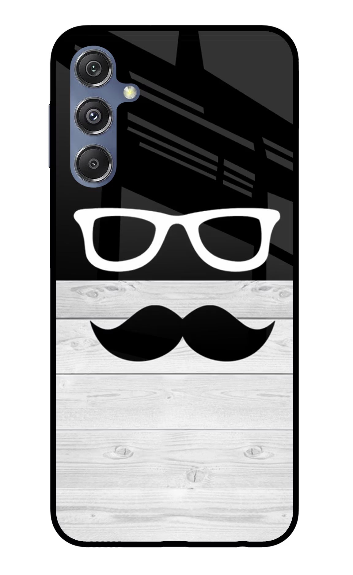 Mustache Samsung M34 5G/F34 5G Glass Case Back Cover by Casekaro