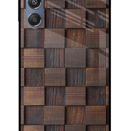 Wooden Cube Design Samsung M34 5G/F34 5G Glass Case