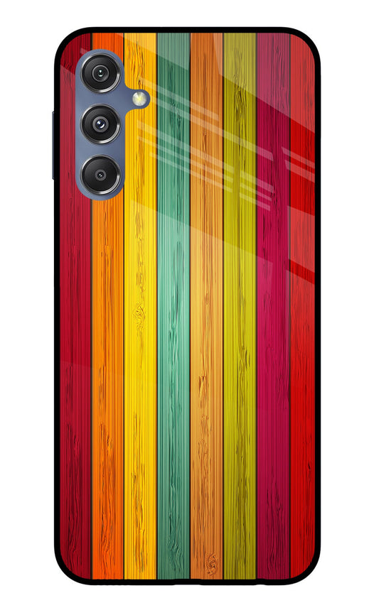 Multicolor Wooden Samsung M34 5G/F34 5G Glass Case