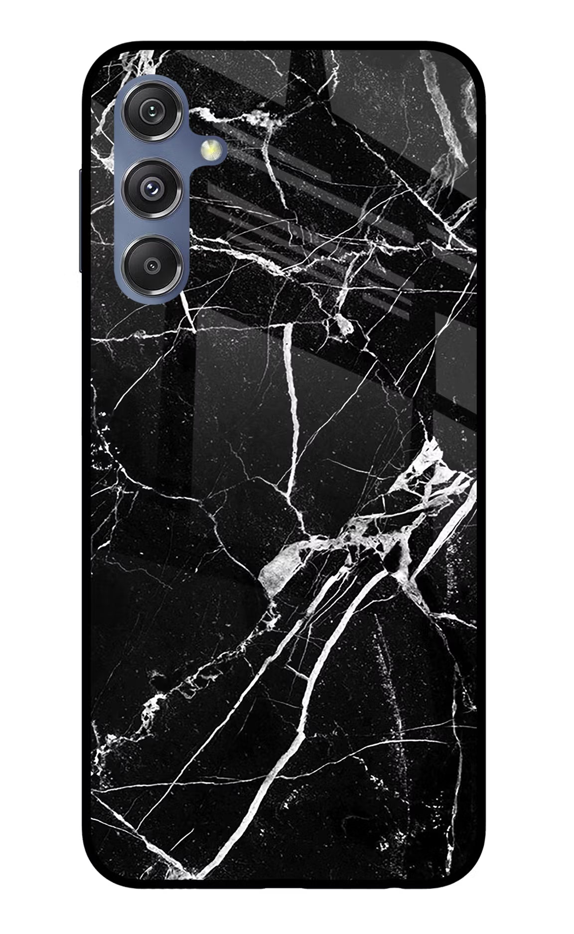 Black Marble Pattern Samsung M34 5G/F34 5G Glass Case Back Cover by Casekaro