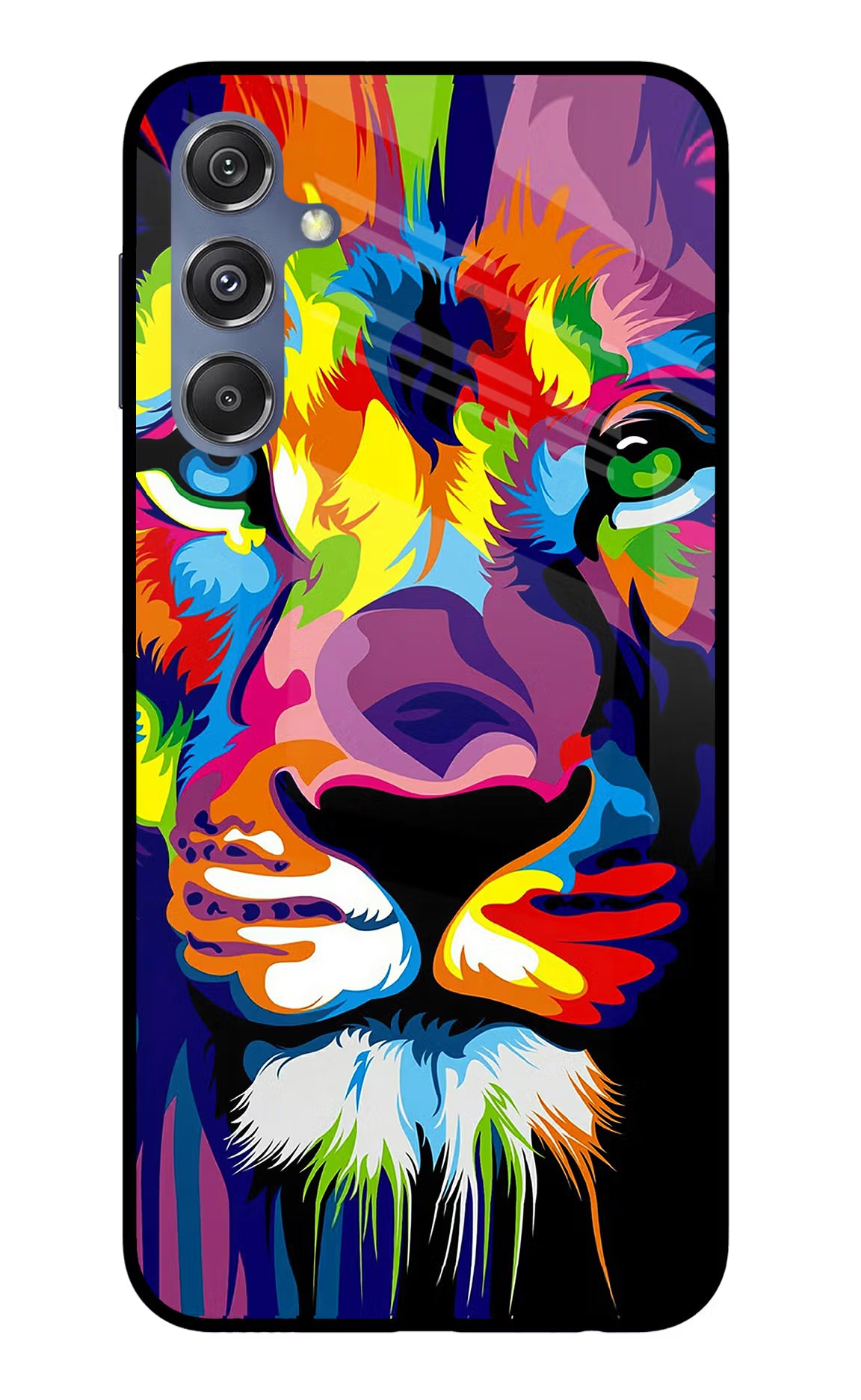 Lion Samsung M34 5G/F34 5G Glass Case Back Cover by Casekaro