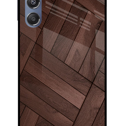 Wooden Texture Design Samsung M34 5G/F34 5G Glass Case Back Cover by Casekaro