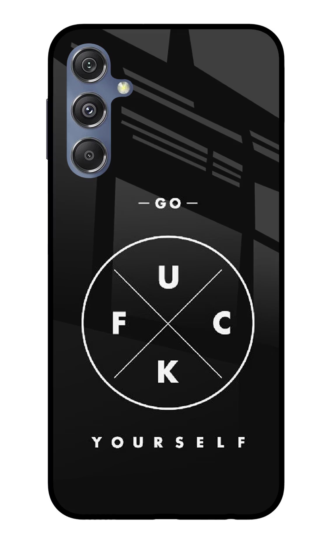 Go Fuck Yourself Samsung M34 5G/F34 5G Glass Case Back Cover by Casekaro