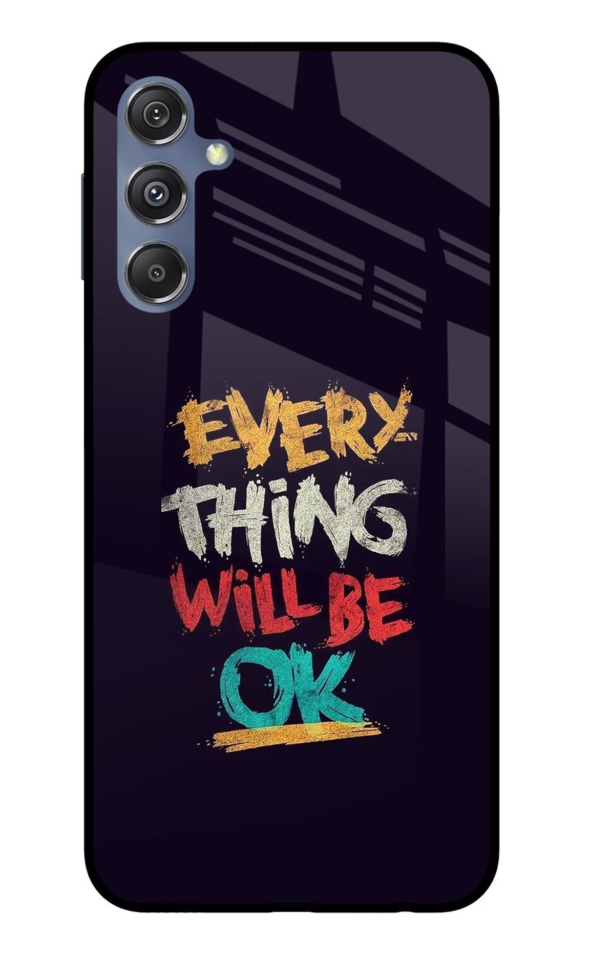 Everything Will Be Ok Samsung M34 5G/F34 5G Glass Case Back Cover by Casekaro