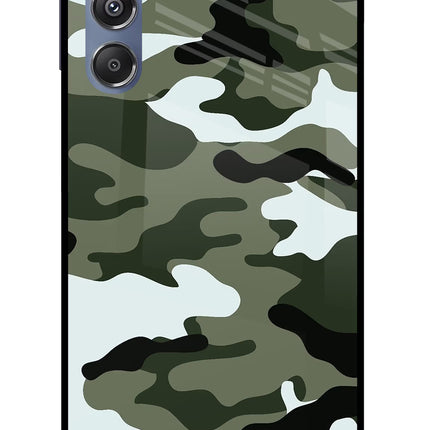 Camouflage Samsung M34 5G/F34 5G Glass Case Back Cover by Casekaro