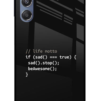 Life Motto Code Samsung M34 5G/F34 5G Glass Case