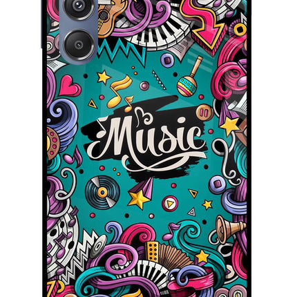 Music Graffiti Samsung M34 5G/F34 5G Glass Case Back Cover by Casekaro