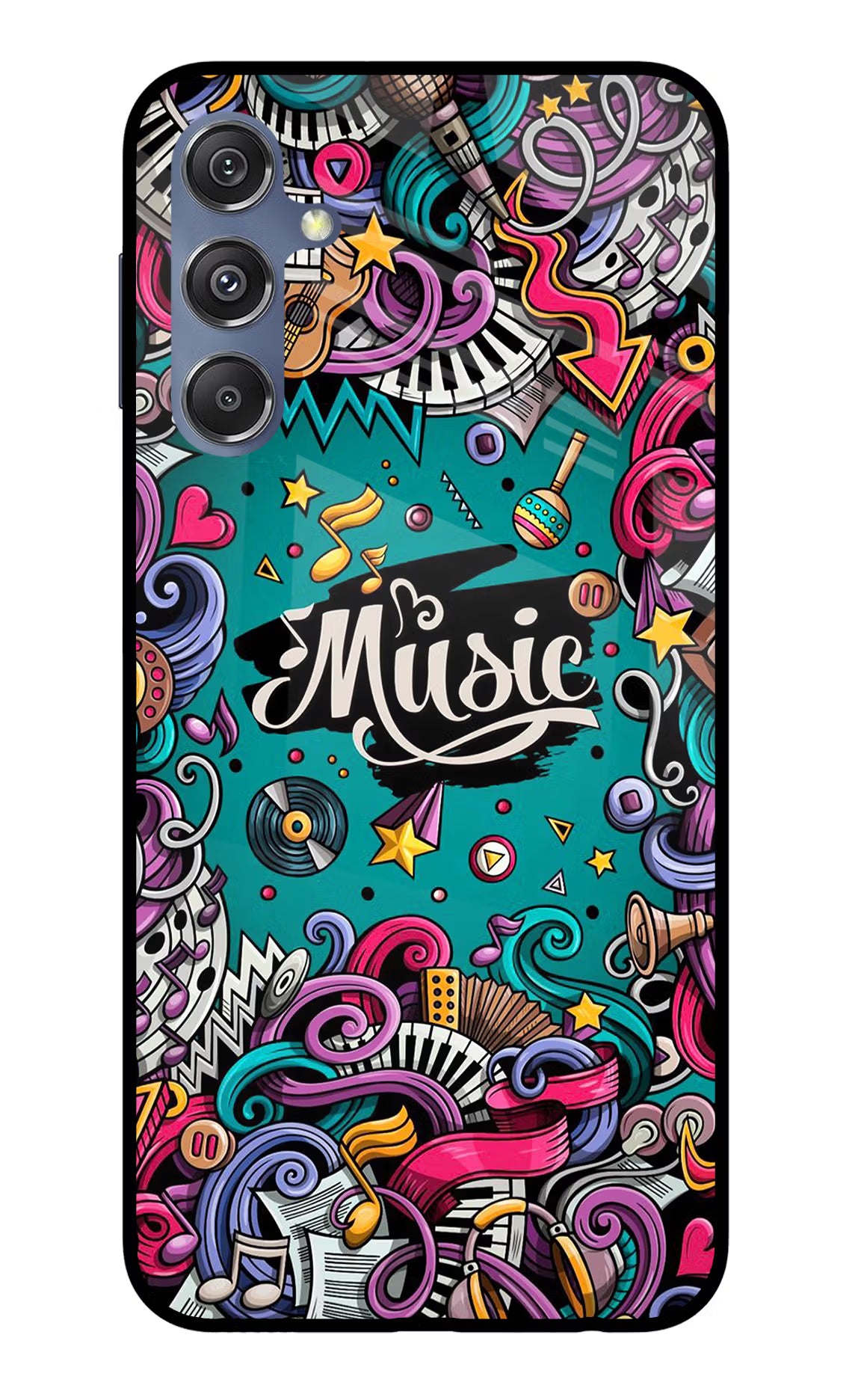 Music Graffiti Samsung M34 5G/F34 5G Glass Case Back Cover by Casekaro