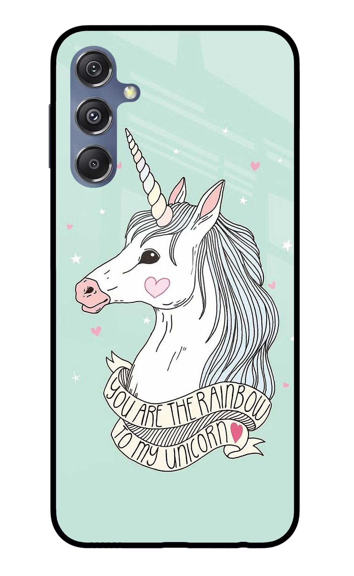 Unicorn Wallpaper Samsung M34 5G/F34 5G Glass Case Back Cover by Casekaro